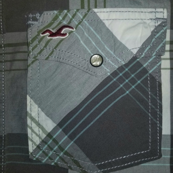 Hollister Pearl Snap Western Style Casual Buttondown Shirt - Picture 2 of 6